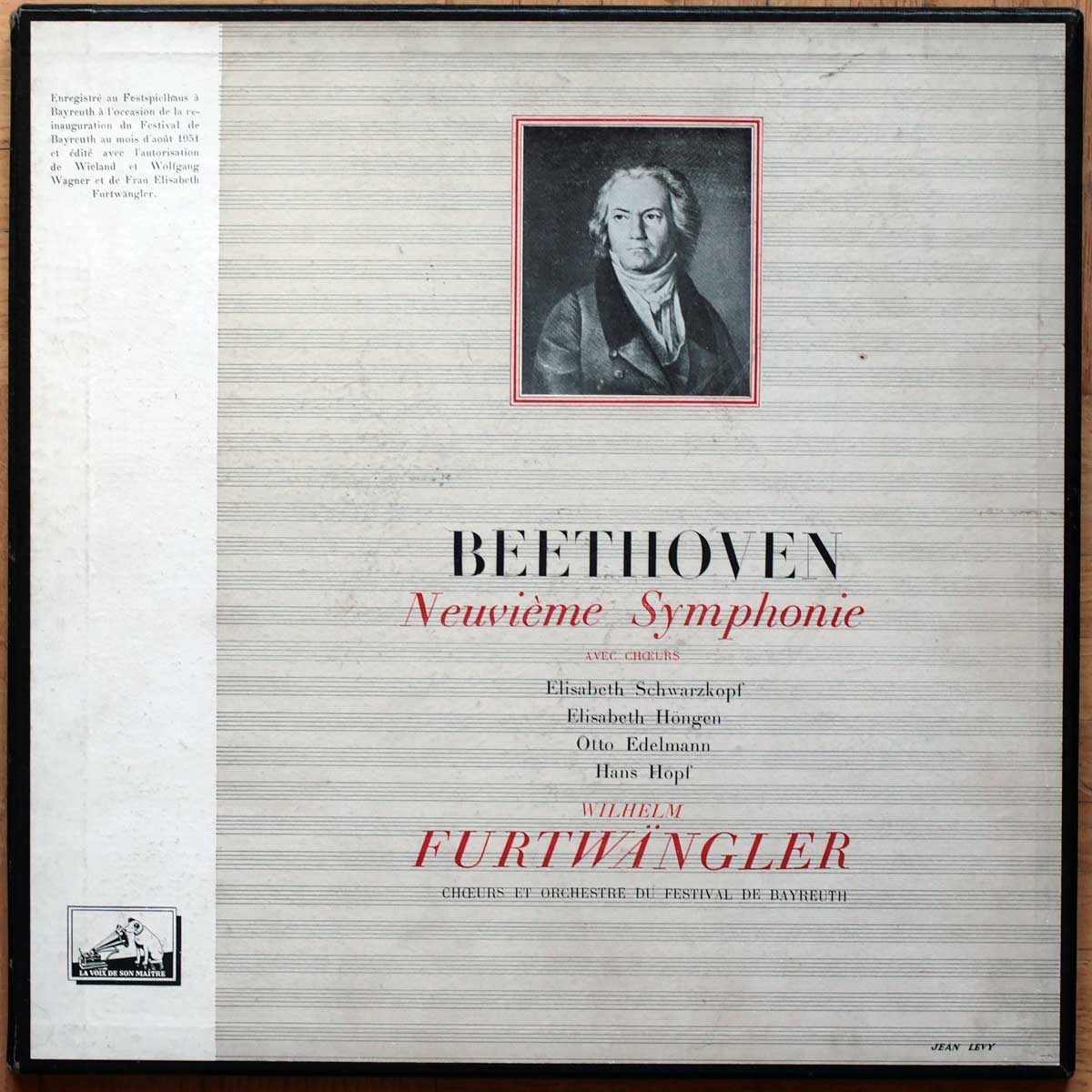 Beethoven • Symphonie n° 9 • Otto Edelmann • Elisabeth Höngen • Hans Hopf • Elisabeth Schwarzkopf • Orchester der Bayreuther Festspiele • Wilhelm Furtwängler