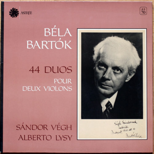 Bartok Duos Violon Vegh Lysy