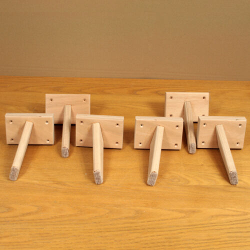 Quad ESL-57 • Ensemble de 6 pieds en bois • Set of 6 wooden custom legs • H = 13 cm