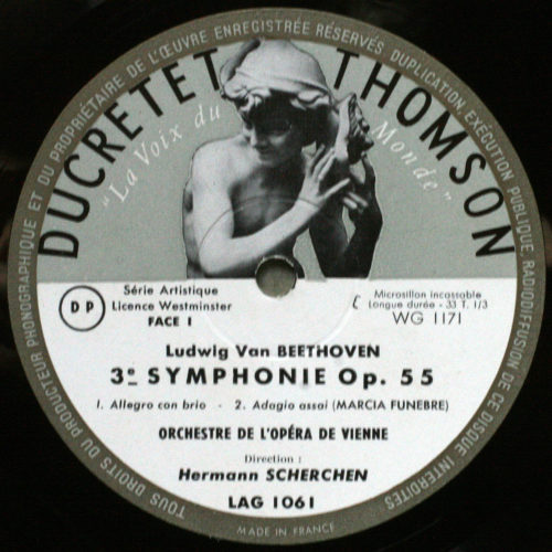 Beethoven • Symphonie n° 3 "Eroica" • Ducretet-Thomson LAG 1061 • Orchester der Wiener Staatsoper • Hermann Scherchen