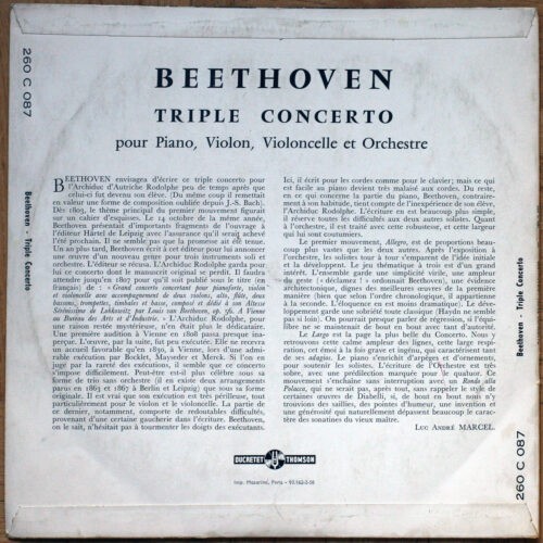 Beethoven Triple Concerto Erlih Fallot Bour