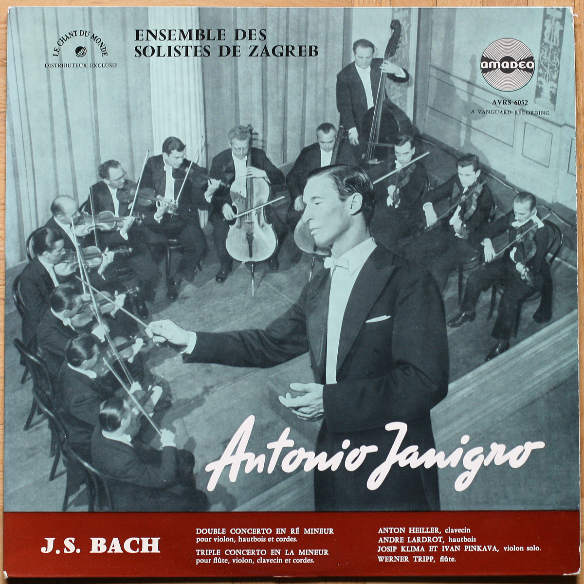 Bach • Concerto pour violon & hautbois & cordes BWV 1044 • Concerto pour flûte & violon & clavecin & cordes BWV 1060 • The Zagreb Soloists • Antonio Janigro
