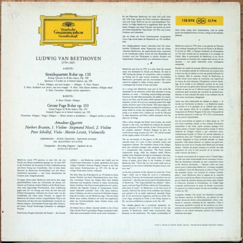 Beethoven • Quatuor n° 13 – Op. 130 • Grande Fugue – Op. 133 • Quatuor Amadeus