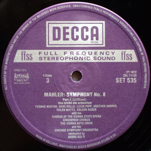 Mahler • Symphonie n° 8 "Symphonie der Tausend" • Decca SET 534-5 • Chicago Symphony Orchestra • Georg Solti