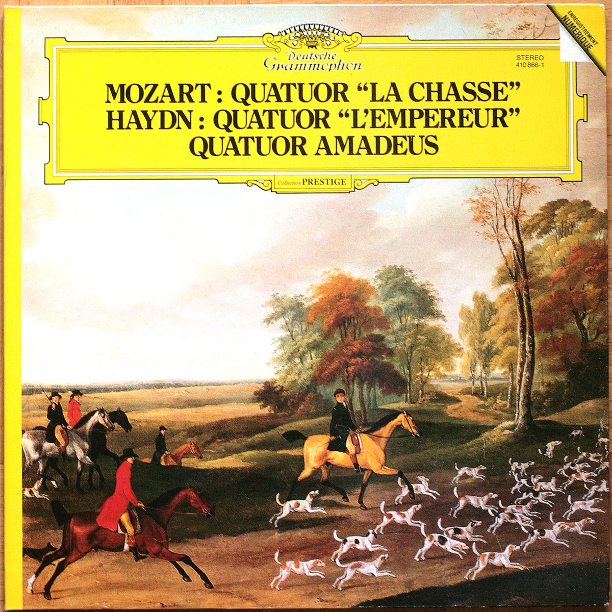DGG 410 866 Mozart Haydn Quatuors Chasse Empereur Amadeus DGG Digital Aufnahme