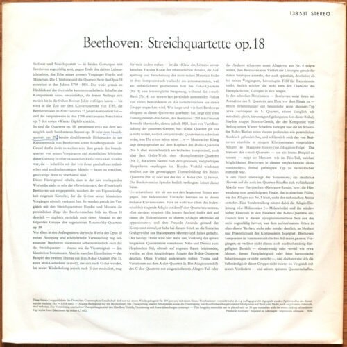 Beethoven 6 Quatuors Op 18 Amadeus