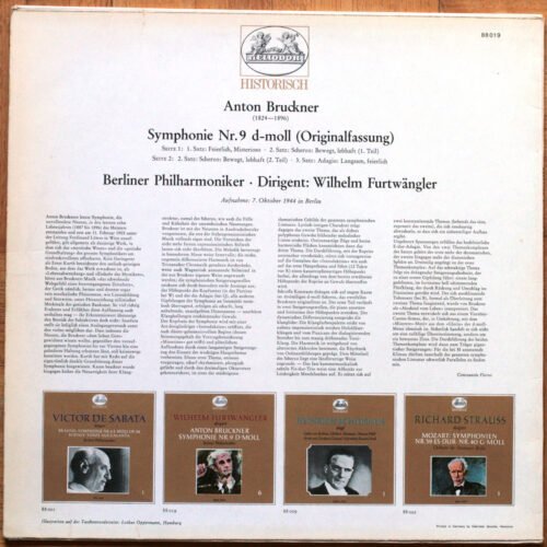 Bruckner • Symphonie n° 9 • Heliodor 88 019 • Berliner Philharmoniker • Wilhelm Furtwängler
