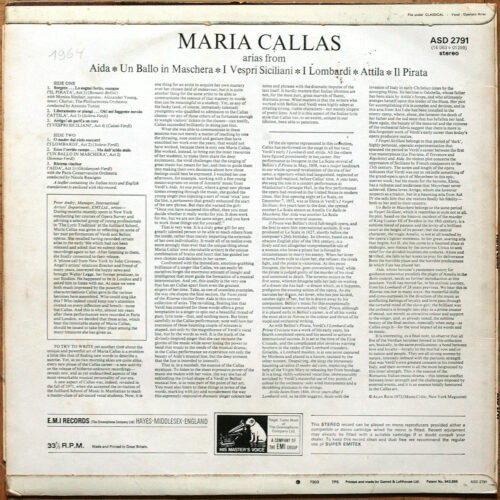 Callas • Airs from • Aida • Attila • I Lombardi • I Vespri Siciliani • Il Pirata • Maria Callas • Philharmonia Orchestra • Antonio Tonini • Nicola Rescigno