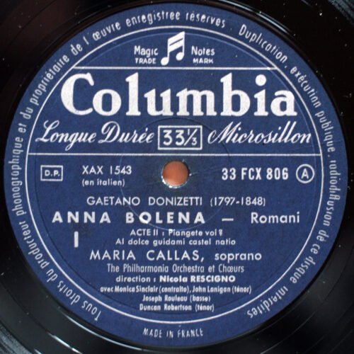 Bellini • Donizetti • Thomas • Scènes de la folie • Columbia ‎FCX 806 • Maria Callas • Philharmonia Orchestra • Nicola Rescigno