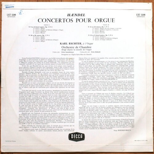 Handel Concertos Orgue Richter Vol 03