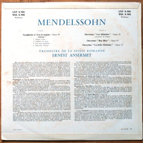 Mendelssohn Symphonie 4 Ansermet