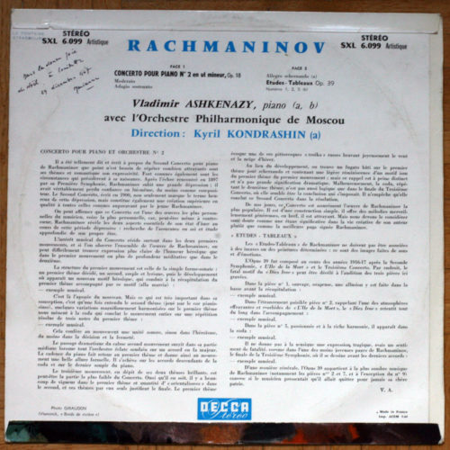 Rachmaninoff Concerto Piano 2 Ashkenazy_ Kondrashin