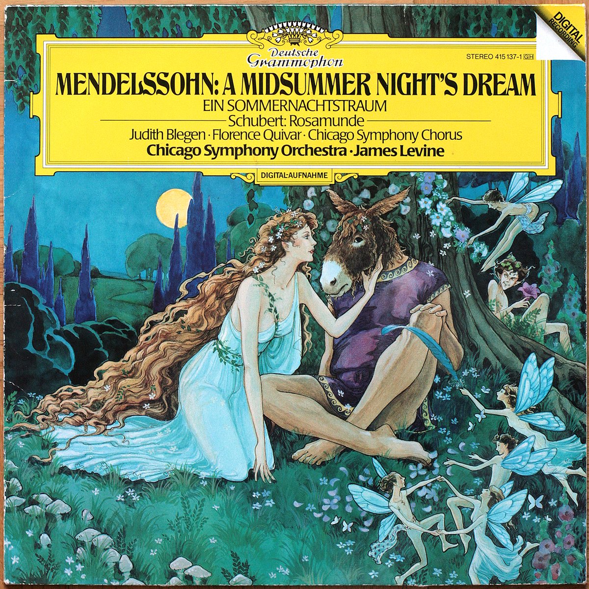 DGG 415 137 Mendelssohn Midsummer Night DreamSchubert Rosamunde Levine DGG Digital Aufnahme