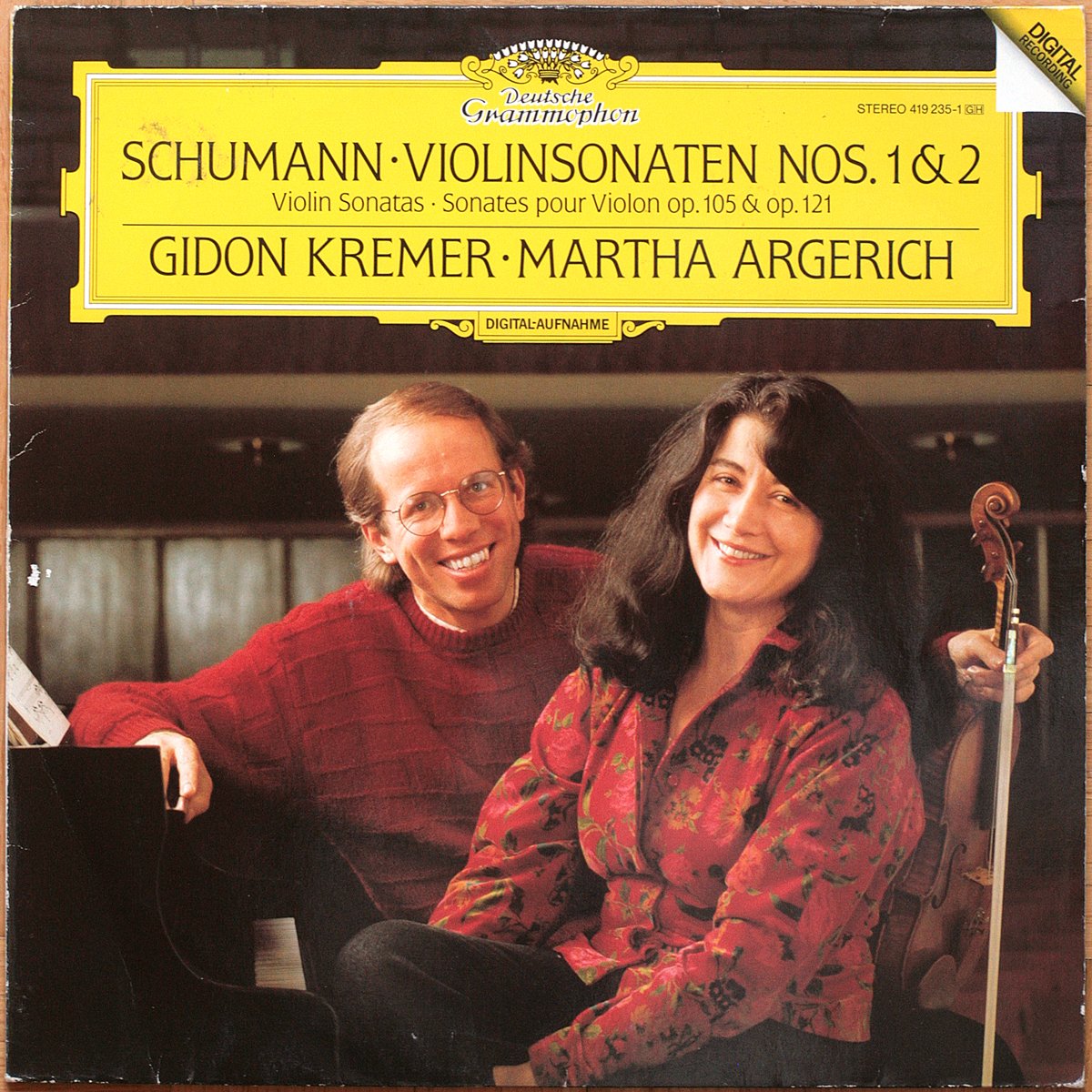 DGG 419 235 Schuman Sonates Violon 1 & 2 Kremer Argerich Digital Aufnahme