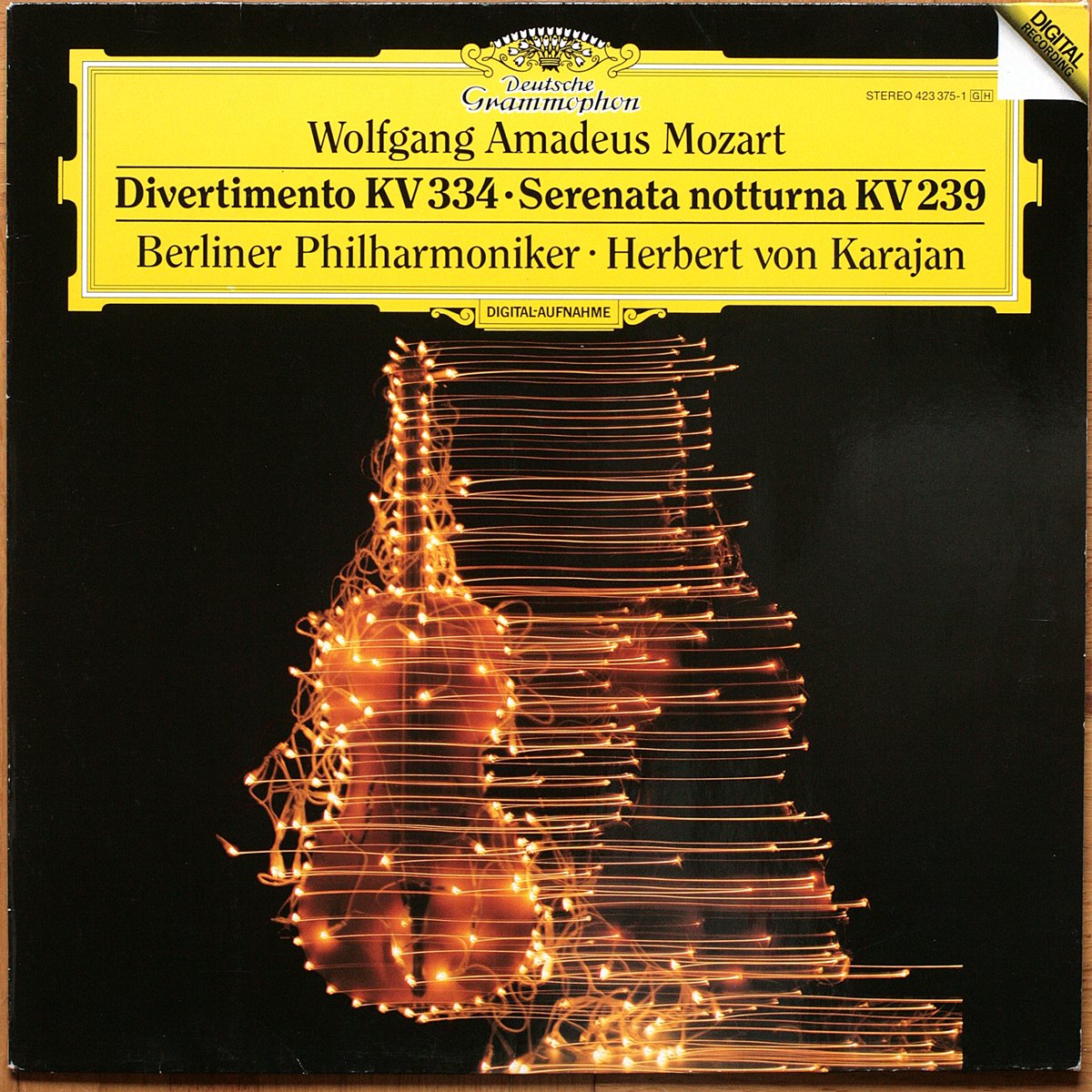 DGG 423 375 Mozart Divertimento KV 334Serenata Notturna KV 239 Karajan DGG Digital Aufnahme