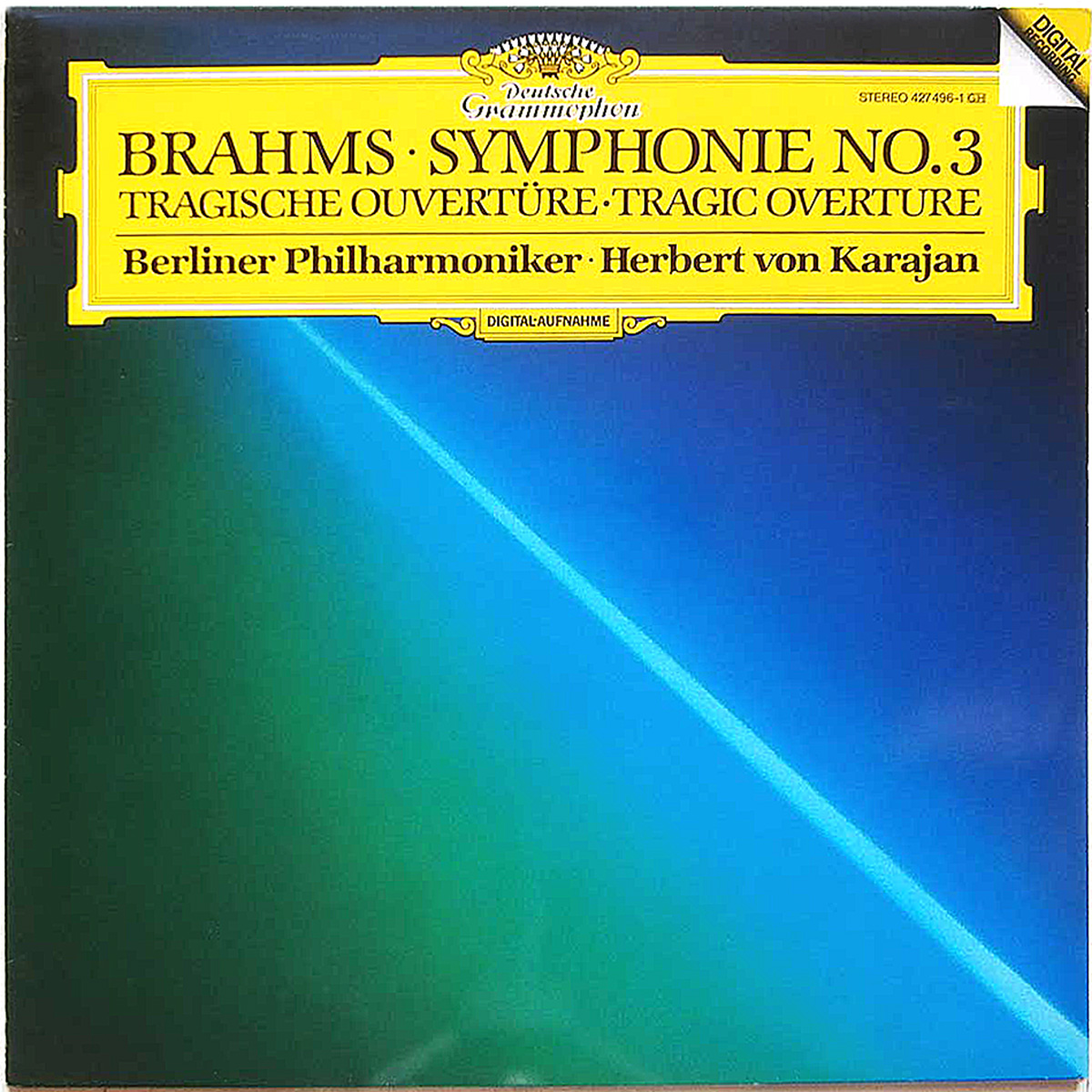 DGG 427 496 Brahms Symphonie 3 Karajan DGG Digital Aufnahme