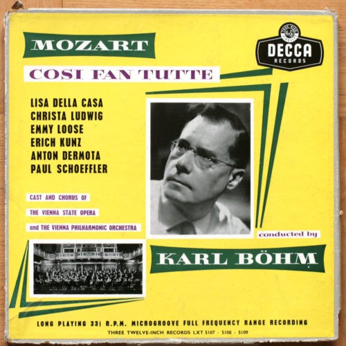 Mozart Cosi Fan Tutte Della Casa Bohm Decca LXT 5107/8/9