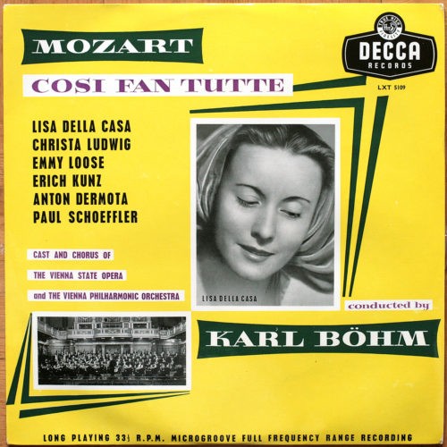 Mozart Cosi Fan Tutte Della Casa Bohm Decca LXT 5107/8/9
