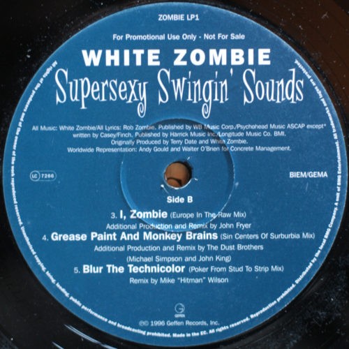 White Zombie Supersexy Swingin' Sounds Promo Album