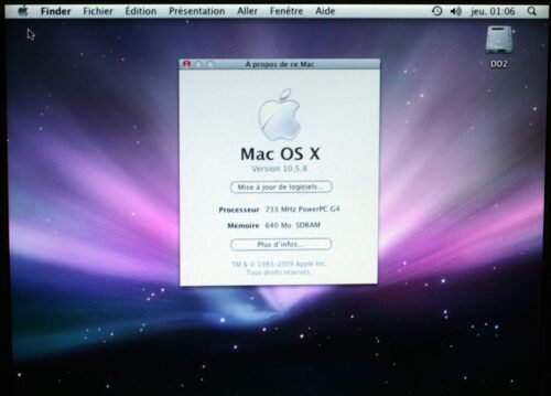 Apple Macintosh • PowerMac G4 733 Mhz QuickSilver • M8493 • PowerPC 7450 • 640 MB • 12 GB