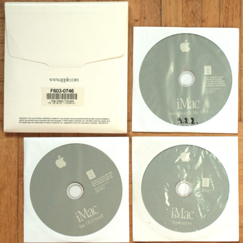Apple Macintosh • iMac G4 • PowerPC 7450 • Set d'installation • Install software • OS 9.2.2 & 10.1.3 • Français