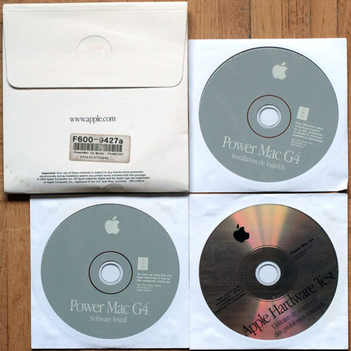 Apple Macintosh • PowerMac G4 • Set d'installation • Install software • OS 9.2.1 & 10.0.4 • Français