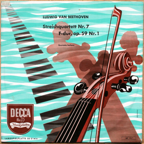 Beethoven • Quatuor à cordes n° 7 en fa majeur • String Quartet No. 7 in F • Streichquartett Nr. 7 F-dur • Decca LXT 2742 • Quartetto Italiano