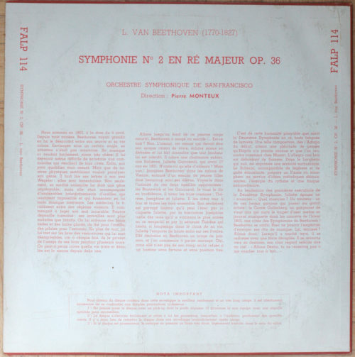 Beethoven • Symphonie n° 2 • Orchestre Symphonique De San Francisco • Pierre Monteux