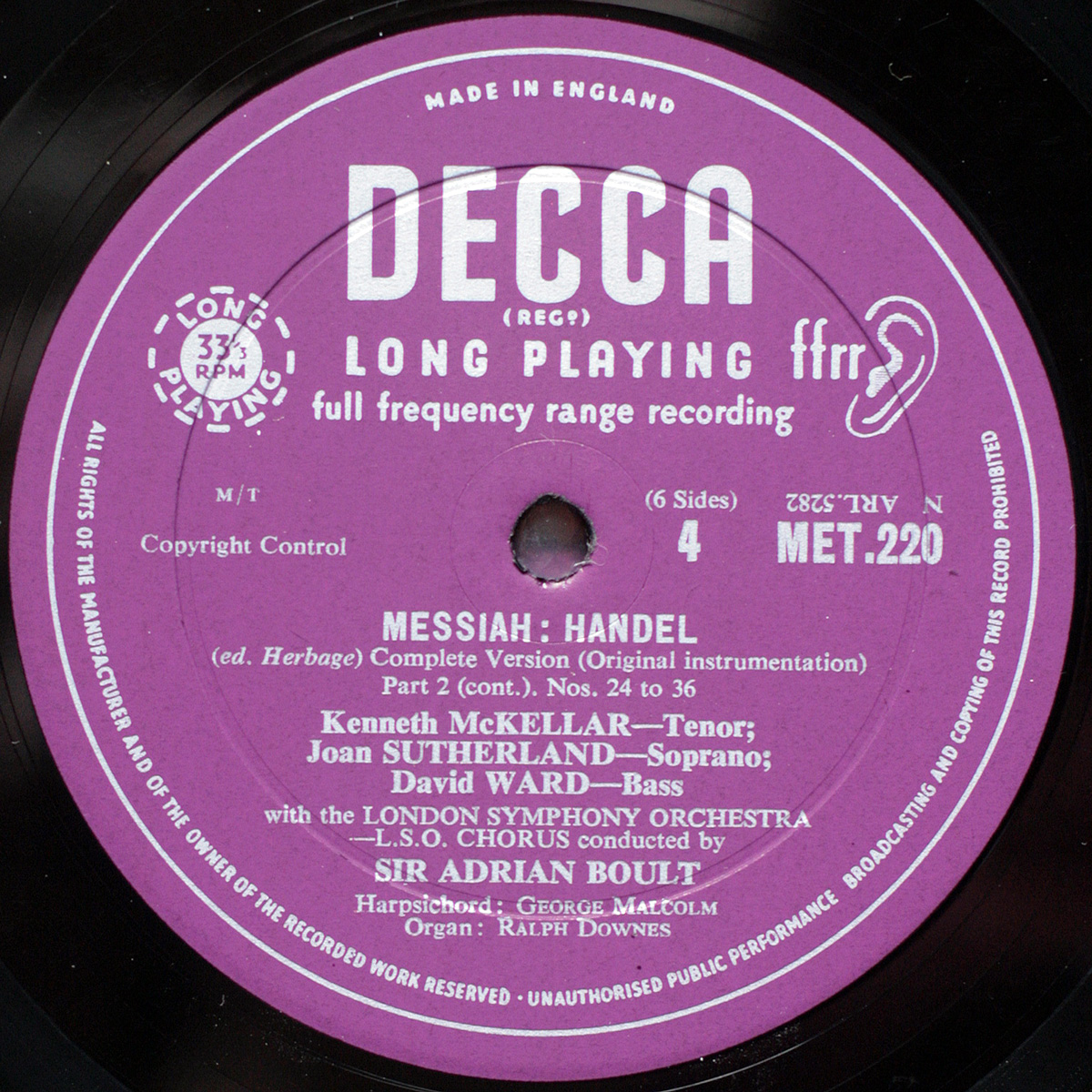 Decca | Records | LP | Vinyl | Label Guide | Références | England