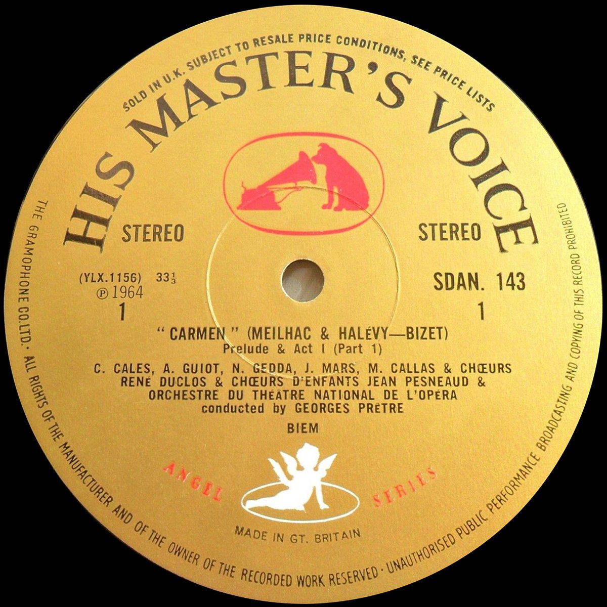 HMV Angel Series | SDAN 143 | Records | LP | Vinyl | Label Guide | Références | England