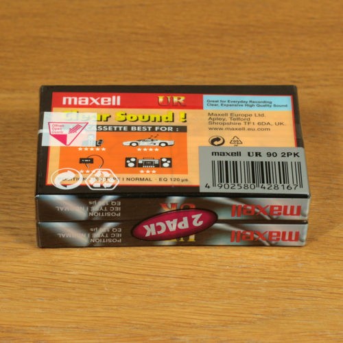 Maxell UR 90 x 2 • IEC I/Type I • Normal Position • Cassette audio vierge • Blank audio cassette tape • Neuve et scellée • New and sealed • NOS