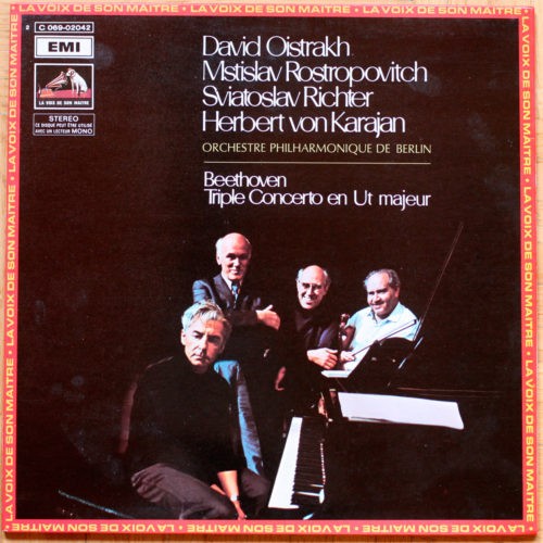 Beethoven • Triple concerto pour piano violon et violoncelle • Richter • Rostropovich • Oistrakh • Berliner Philharmoniker • Herbert von Karajan