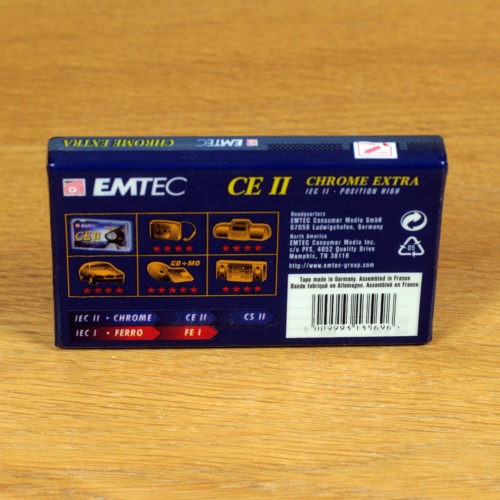 EMTEC BASF CE II 60 • IEC II/Type II • High Position • Cassette audio vierge • Blank audio cassette tape • Neuve et scellée • New and sealed