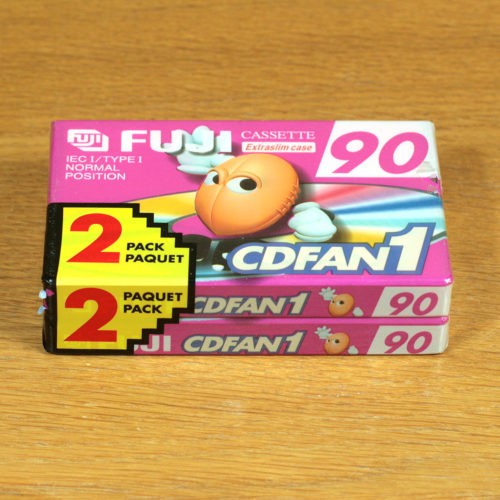 Fuji CDFan1 90 x 2 • IEC I/Type I • Normal Position • Cassette audio vierge • Blank audio cassette tape • Neuve et scellée • New and sealed • NOS