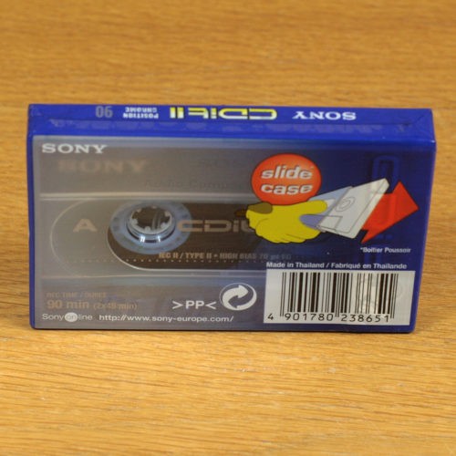 Sony CDit II 90 • IEC II/Type II • High Position • Cassette audio vierge • Blank audio cassette tape • Neuve et scellée • New and sealed
