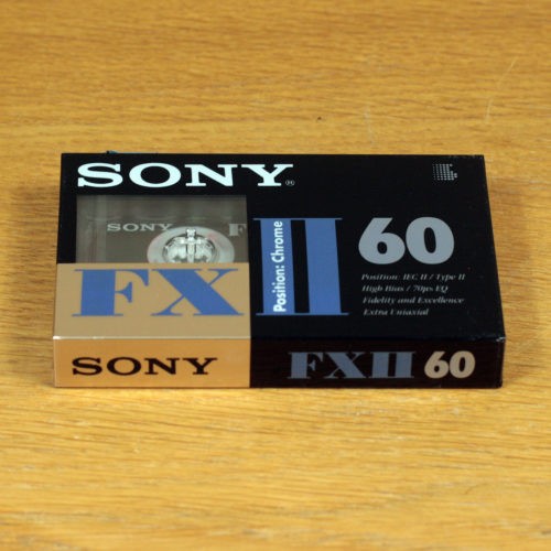 Sony FX II 60 • IEC II/Type II • High Position • Cassette audio vierge • Blank audio cassette tape • Neuve et scellée • New and sealed • NOS
