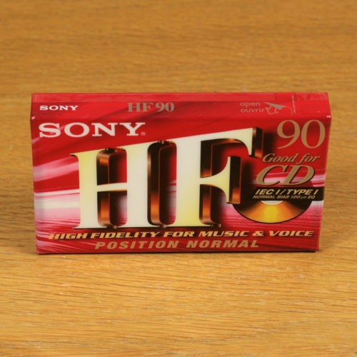 Sony HF 90 • IEC I/Type I • Normal Position • Cassette audio vierge • Blank audio cassette tape • Neuve et scellée • New and sealed