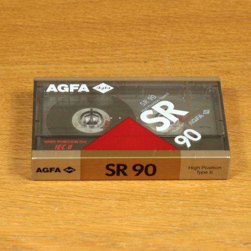 Agfa SR 90 • IEC II/Type II • High Position • Cassette audio vierge • Blank audio cassette tape • Neuve et scellée • New and sealed • NOS