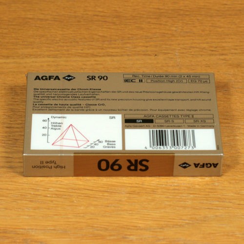 Agfa SR 90 • IEC II/Type II • High Position • Cassette audio vierge • Blank audio cassette tape • Neuve et scellée • New and sealed