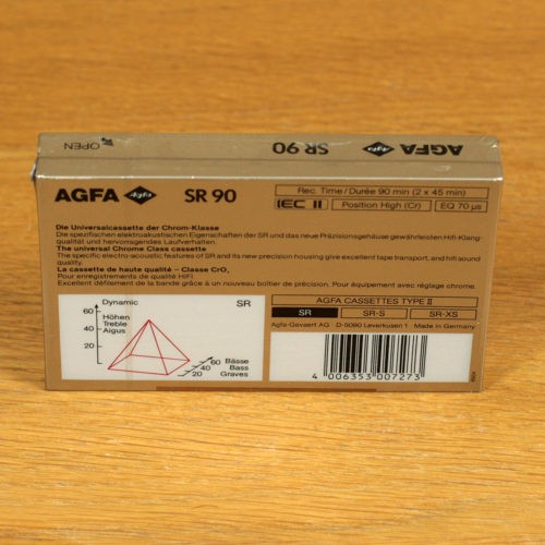 Agfa SR 90 • IEC II/Type II • High Position • Cassette audio vierge • Blank audio cassette tape • Neuve et scellée • New and sealed • NOS