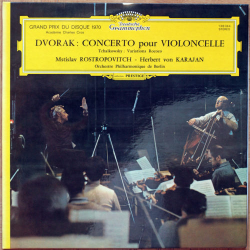 Dvorak • Concerto pour violoncelle • Cello concerto • Tchaikowsky • Variations Rococo • DGG 139 044 • Mstislav Rostropovitch • Berliner Philharmoniker • Herbert von Karajan