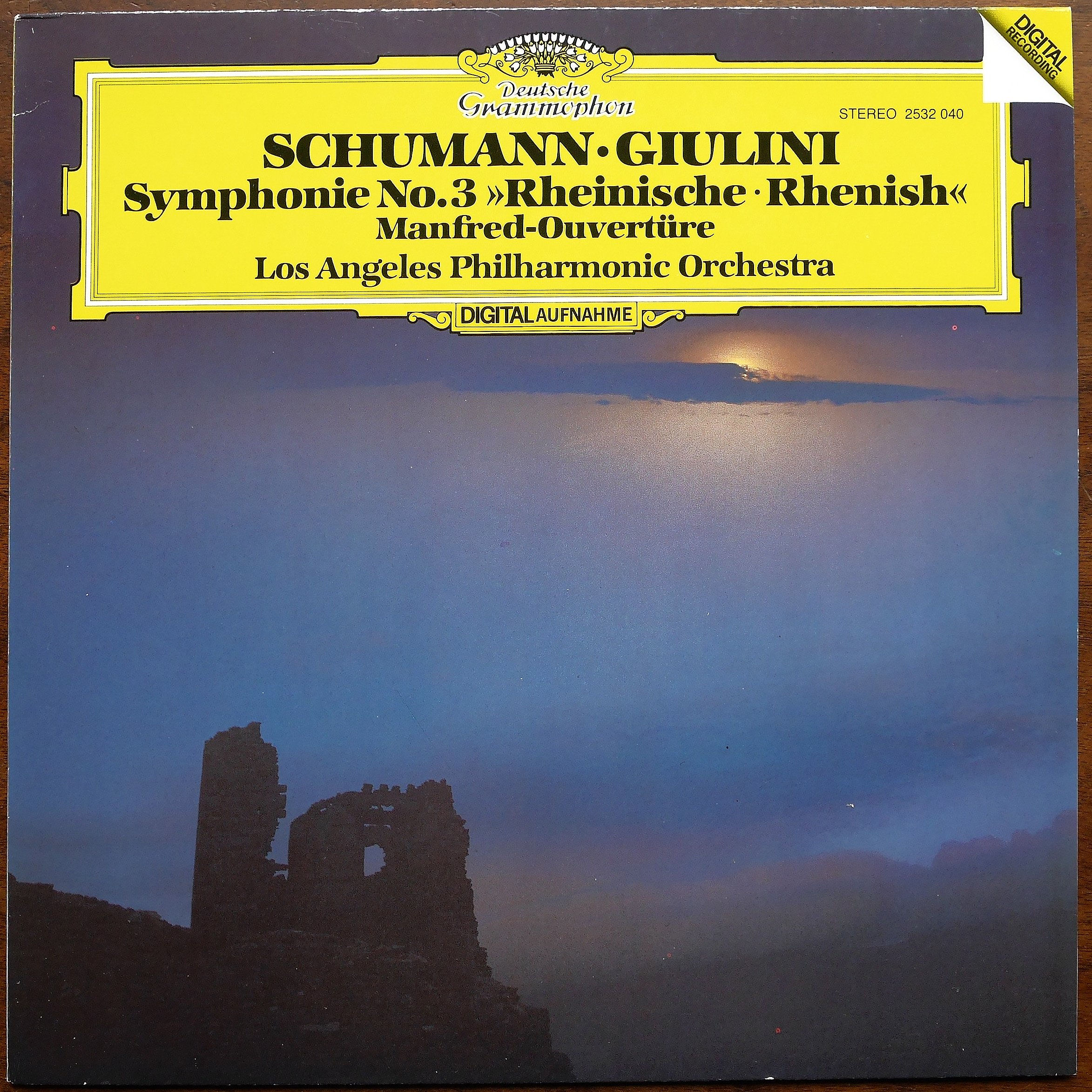 DGG 2532 040 Schumann Symphonie 3 Manfred Giulini DGG Digital Aufnahme