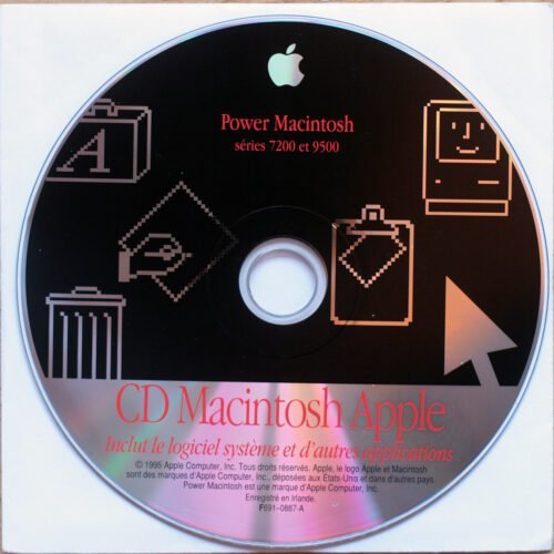 Apple Macintosh • PowerMacintosh 7200 & 9500 • CD d'installation • Install software • OS 7.5.3 • Francais • 1995