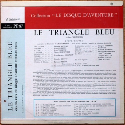 Le Triangle bleu • Dan Cooper • Une histoire du journal Tintin • Albert Weinberg • Jean Maurel • Disque vinyle • LP • 33 tours • 30 cm