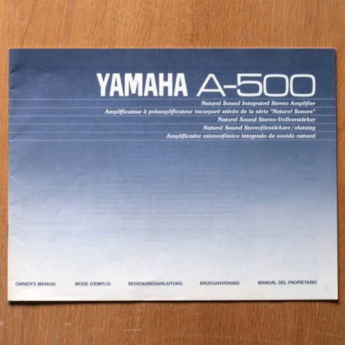 Yamaha • Amplificateur • A-500 • Manuel utilisateur • Owner's manual • Bedienungsanleitung • Bruksanvisning • Manual del propietario