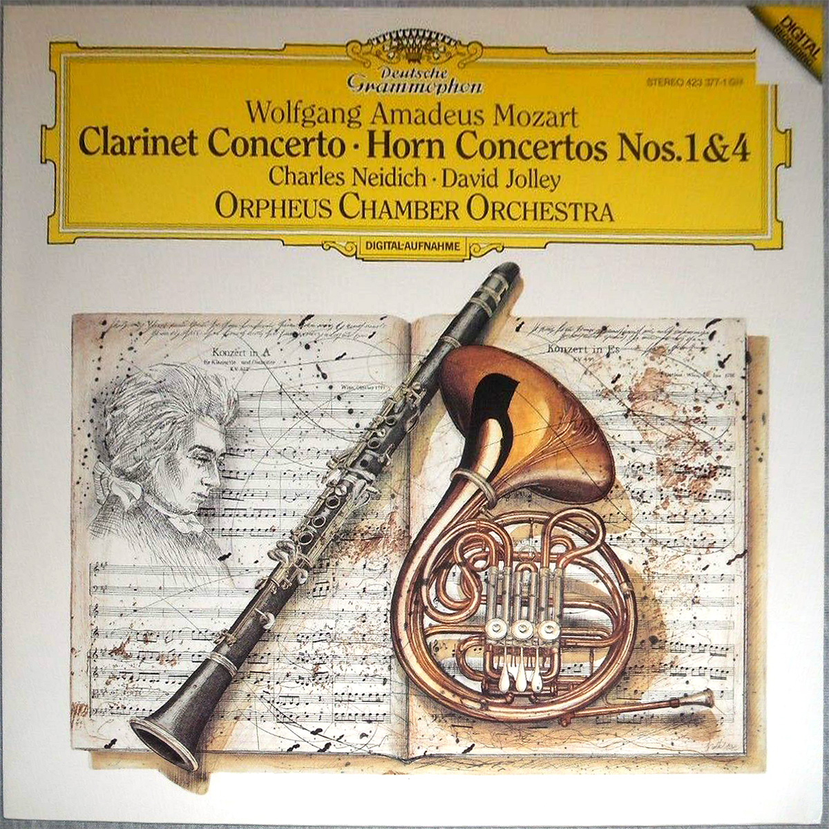 DGG 423 377 Mozart Concertos Clarinette Cor Orpheus Chamber Orchestra DGG Digital Aufnahme