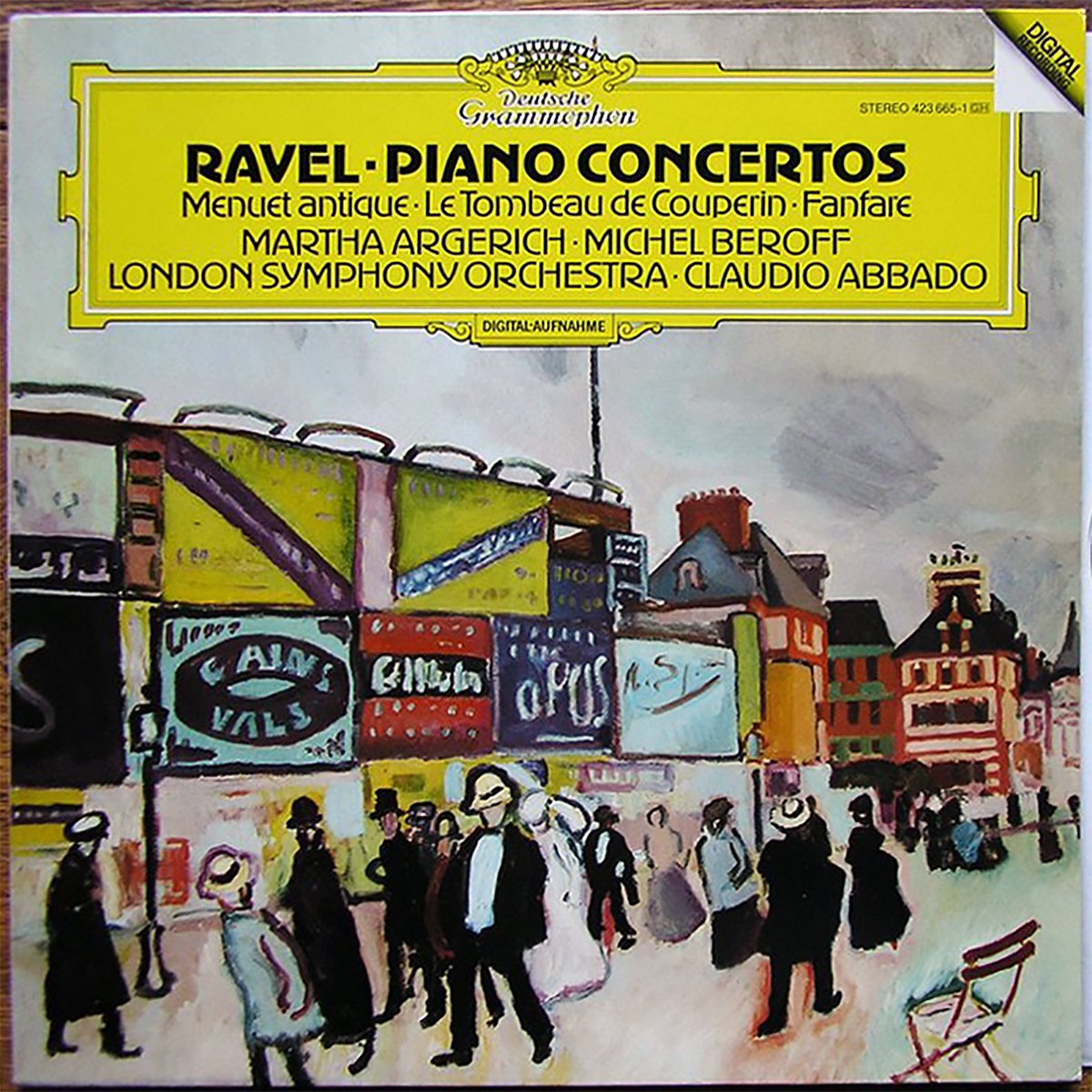 DGG 423 665 Ravel Concertos Piano Argerich Beroff Abbado DGG Digital Aufnahme