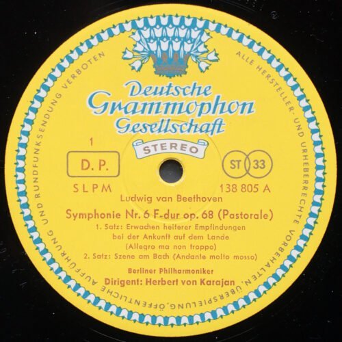 Beethoven • Symphonie n° 6 "Pastorale" • DGG Red Stereo 138 805 SLPM • Berliner Philharmoniker • Herbert von Karajan