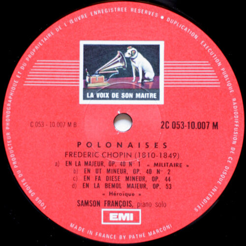 Chopin • Les polonaises n° 1 à 7 • EMI 2C 053-10007 P • Samson François