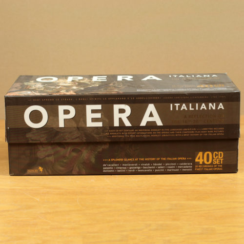 Opera italiana • A reflection on the 16th-20th century • Cavalieri • Monteverdi • Vivaldi • Händel • Piccinni • Calderara • Paisiello • Gazzaniga • 40 CD box
